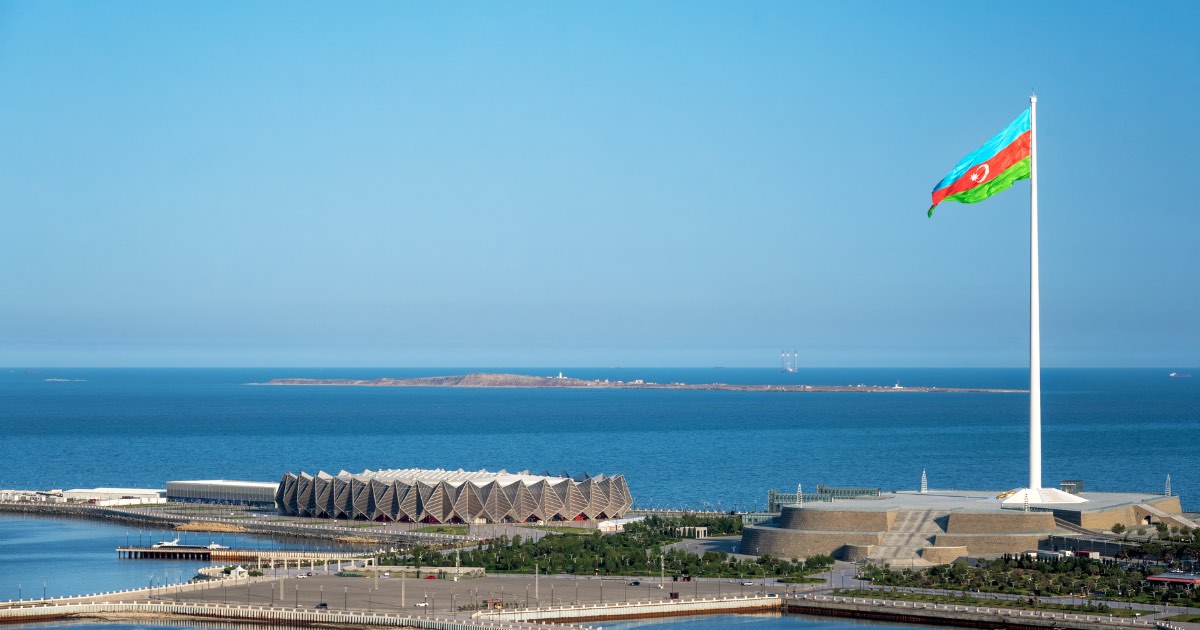 National Flag Square on the Caspian shore